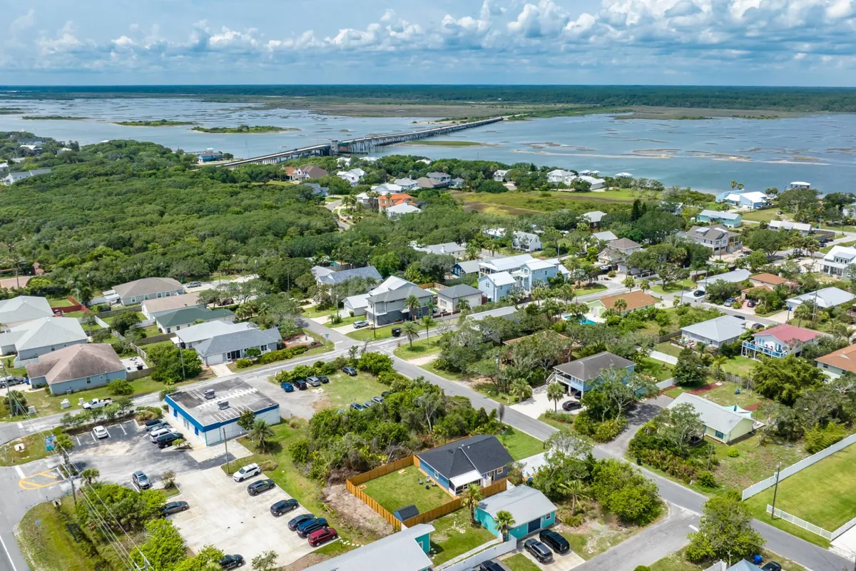 Aerial view toward the Matanzas River